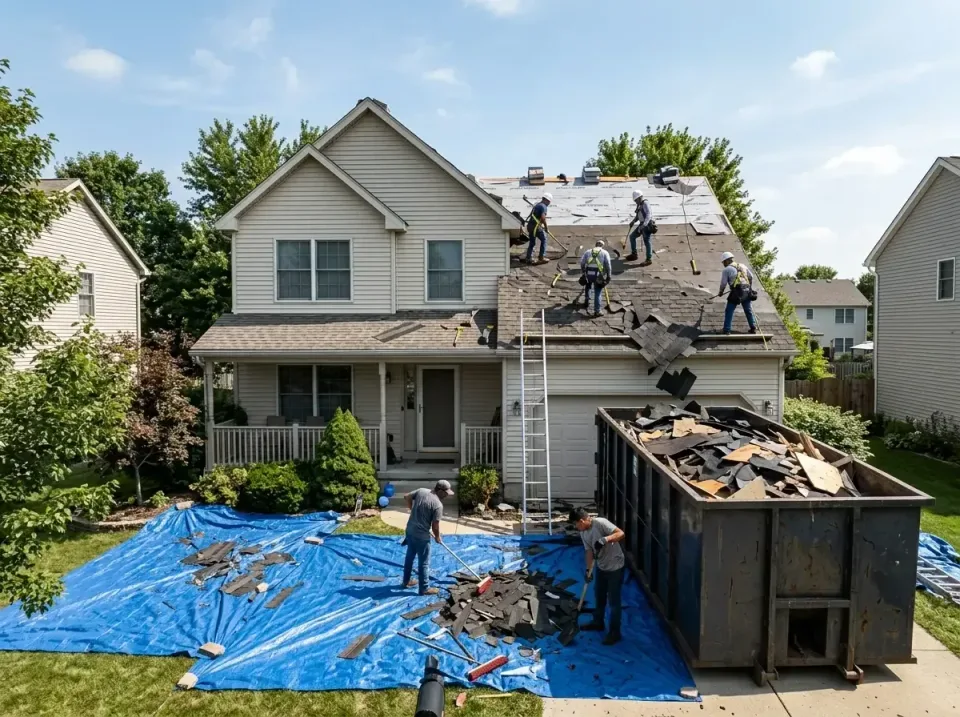 roof-replacement-debris-remova-004 — frequently asked questions, Cheapest Dumpster Rentals in Country Club Hills, IL